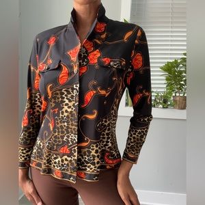 Vintage mixed pattern blouse